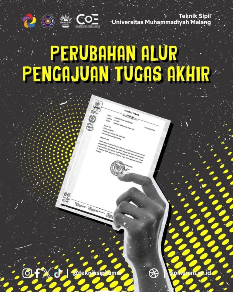 Sederhanakan Administrasi, Teknik Sipil UMM Rilis Perubahan Alur Permohonan Tugas Akhir