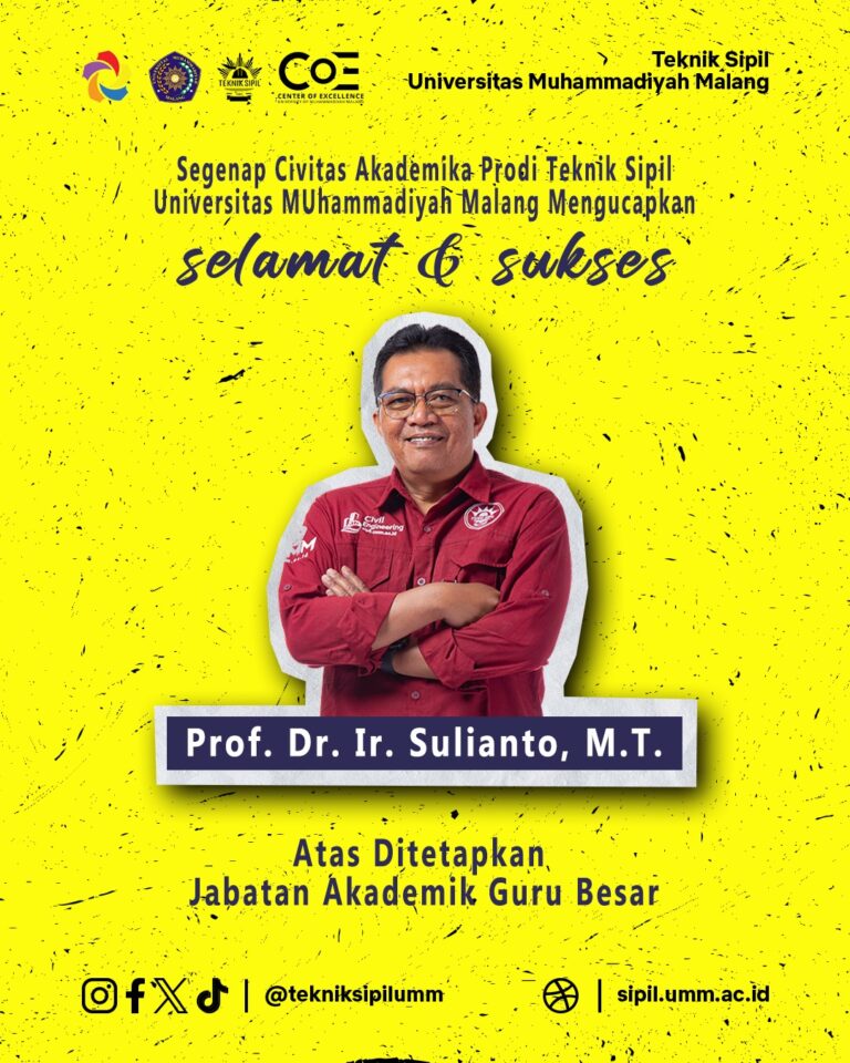 Prof. Dr. Ir. Sulianto, M.T. Resmi Raih Jabatan Akademik Guru Besar