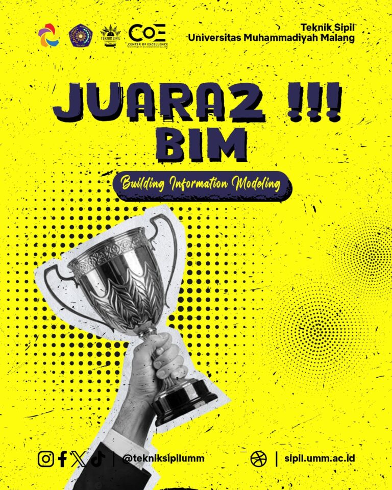 Tim ST-CAW Teknik Sipil UMM Raih Juara 2 BIM Competition di FUBIC Creative Expo UPI