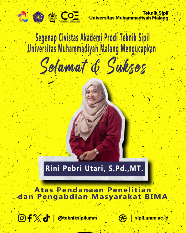 Dosen Teknik Sipil UMM Raih Pendanaan Pengabdian BIMA 2026